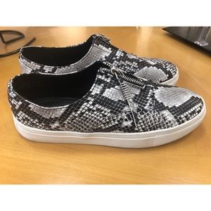 Snakeskin Slip-ons